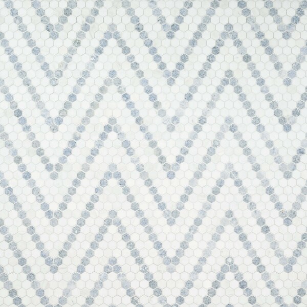 Ackland Loredana 10.94 in. x 13.74 in. Polished Marble Mosaic Tile, 10PK AKM-S-LOR1X1LUP-CA - main